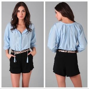 Diane Von Furstenberg Paeden Tassel Top Blue 6